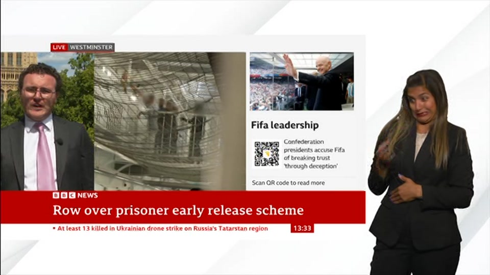 Broadcast still at 3m. BBC NEWS, Signed: BBC News Now, 10 August 2026.