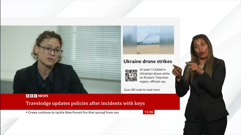 Broadcast still at 6m. BBC NEWS, Signed: BBC News Now, 10 August 2026.