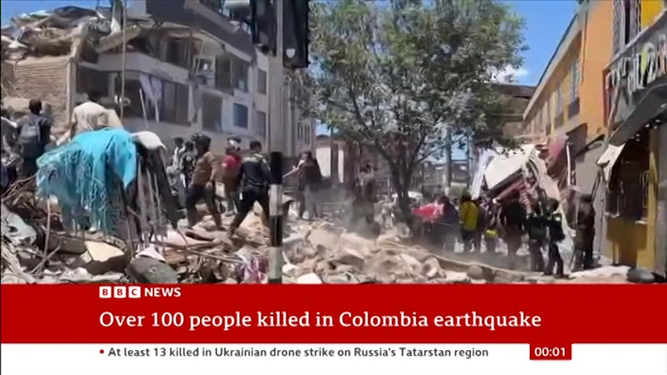 Still from BBC News at 1:00