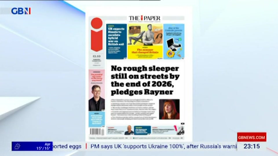 Broadcast still at 15m. GB News, New: Patrick Christys Tonight Late..., 18 August 2026.