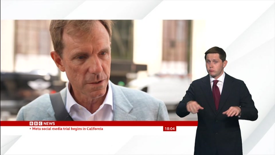 Broadcast still at 4m. BBC News, Signed: BBC News at Six, 18 August 2026.