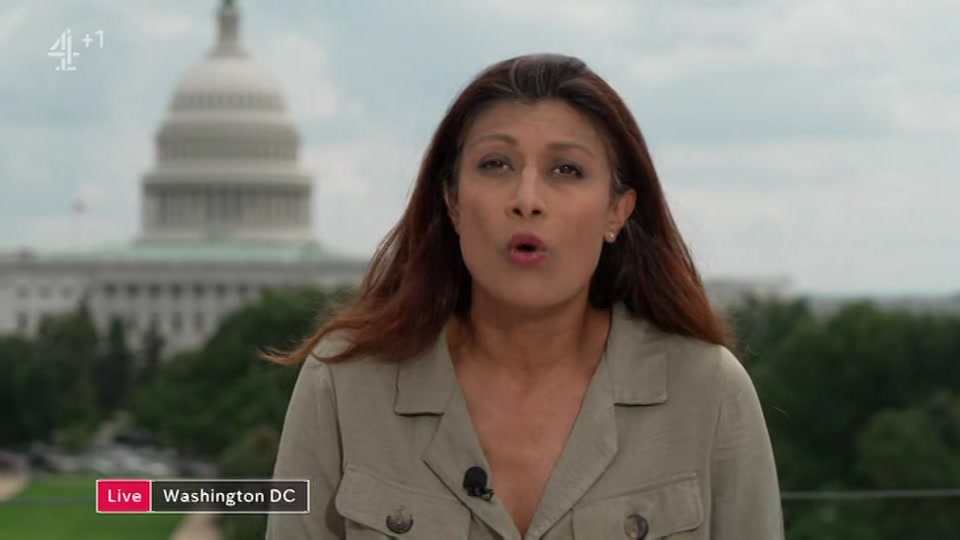 Broadcast still at 22m. Channel 4, Channel 4 News, 18 August 2026.