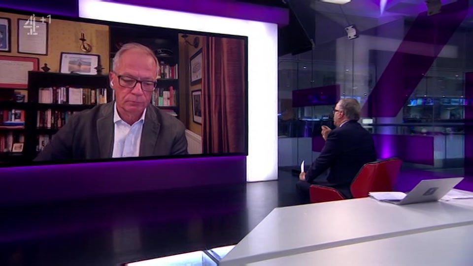 Broadcast still at 28m. Channel 4, Channel 4 News, 18 August 2026.