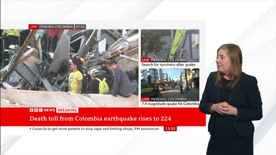 Still from BBC News at 25:00