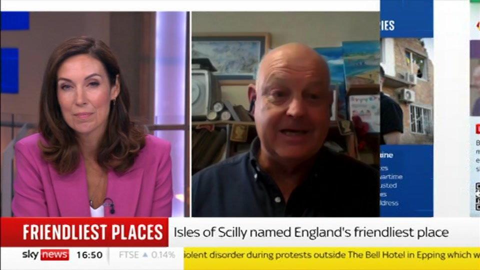 Broadcast still at 20m. Sky News, Sky News Today with Jayne Secker, 19 August 2026.