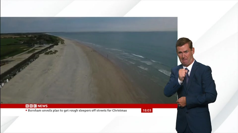 Broadcast still at 3m. BBC News, Signed: BBC News at Six, 19 August 2026.