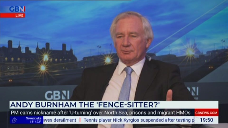 Broadcast still at 50m. GB News, New: GBN Tonight, 19 August 2026.
