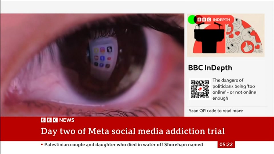 Still from BBC News at 22:00