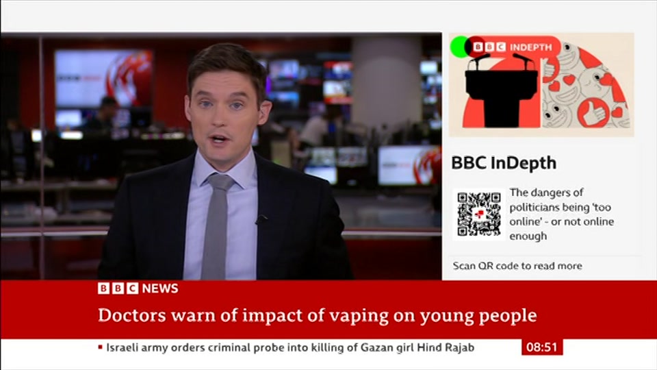 Still from BBC News at 21:00