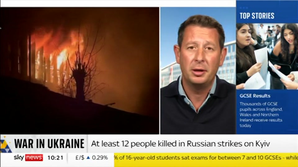 Broadcast still at 21m. Sky News, Sky News Today with Gareth Barlow, 20 August 2026.