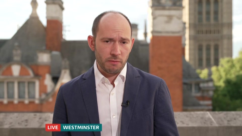 Broadcast still at 45m. ITV, ITV Evening News, 20 August 2026.