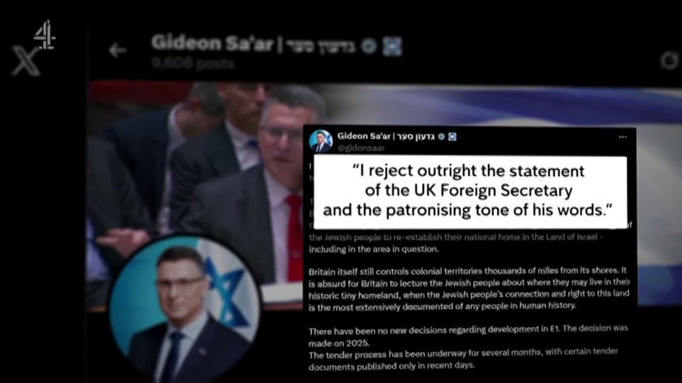 Broadcast still at 25m. Channel 4, Channel 4 News, 20 August 2026.