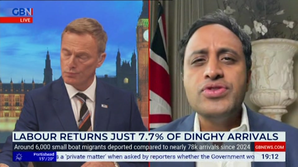 Still from GB News at 12:00