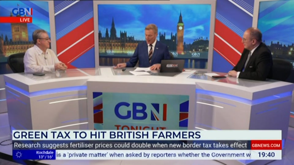 Broadcast still at 40m. GB News, New: GBN Tonight, 20 August 2026.
