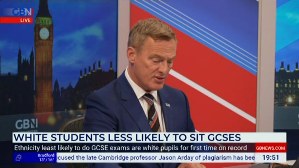 Broadcast still at 51m. GB News, New: GBN Tonight, 20 August 2026.