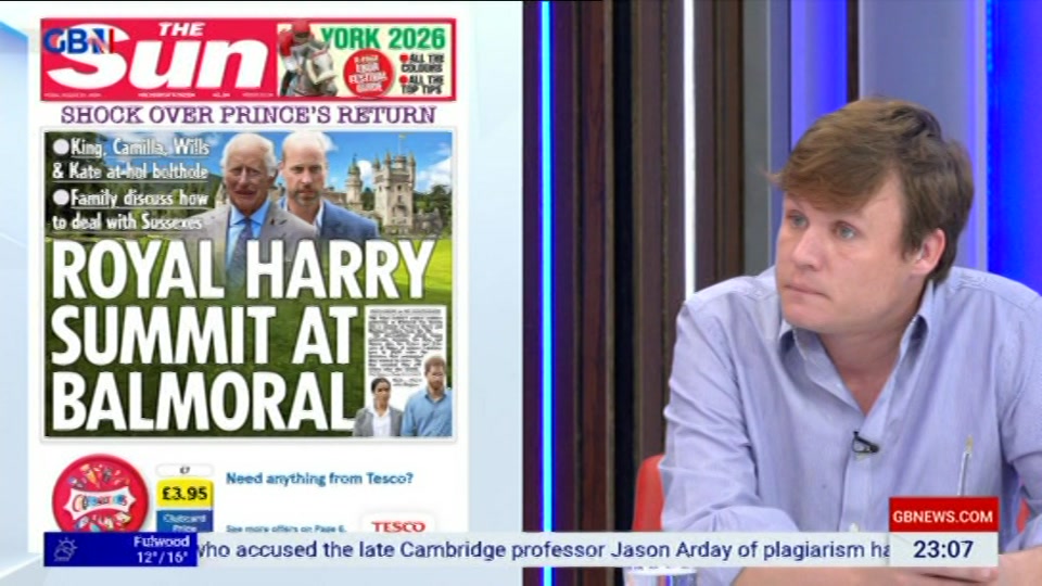Still from GB News at 7:00