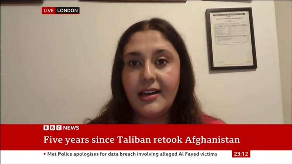 Broadcast still at 12m. BBC News, 15 August 2026.