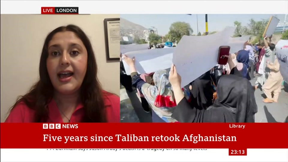 Still from BBC News at 13:00