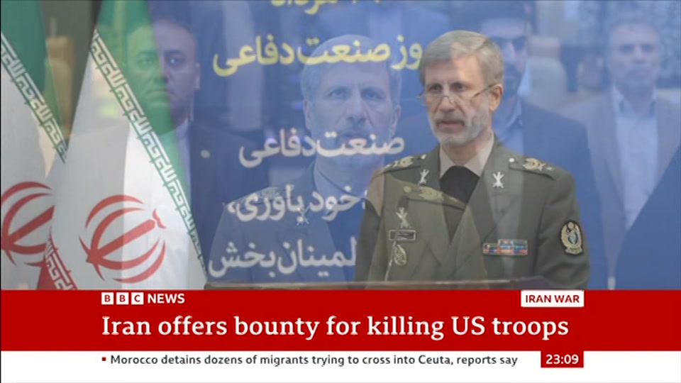 Still from BBC News at 9:00