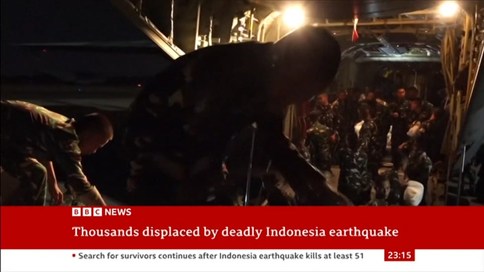 Broadcast still at 15m. BBC News, 16 August 2026.