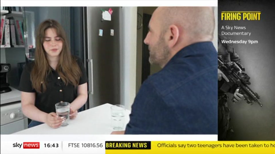 Broadcast still at 13m. Sky News, Sky News Today, 21 August 2026.