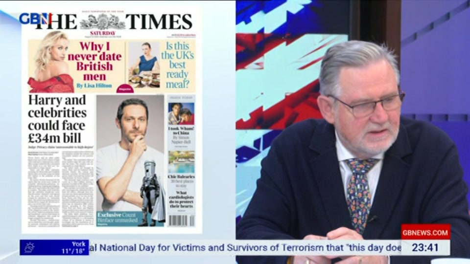 Broadcast still at 41m. GB News, New: Patrick Christys Tonight Late..., 21 August 2026.