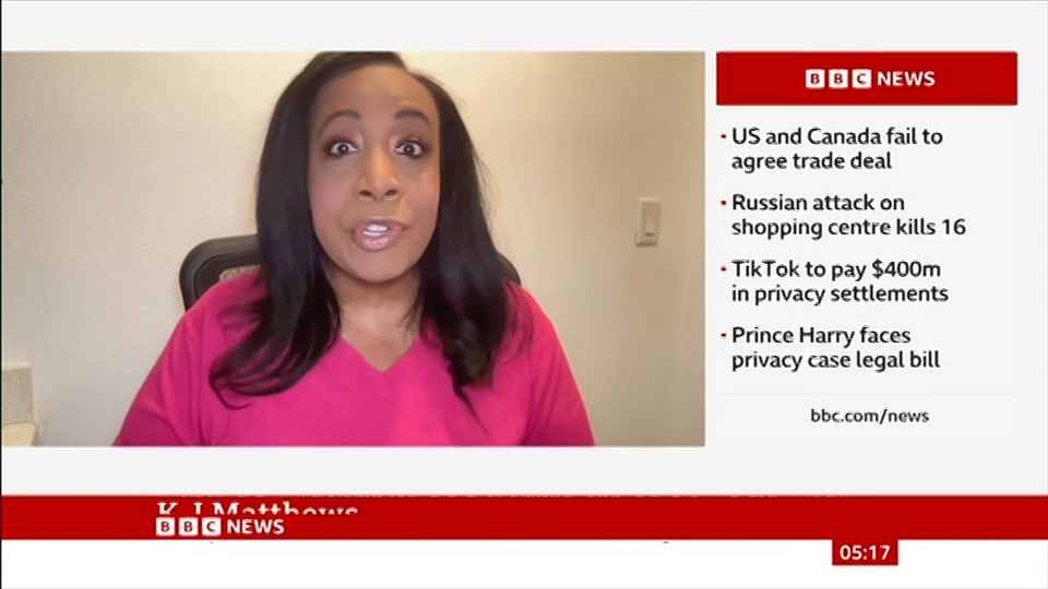 Still from BBC News at 17:00