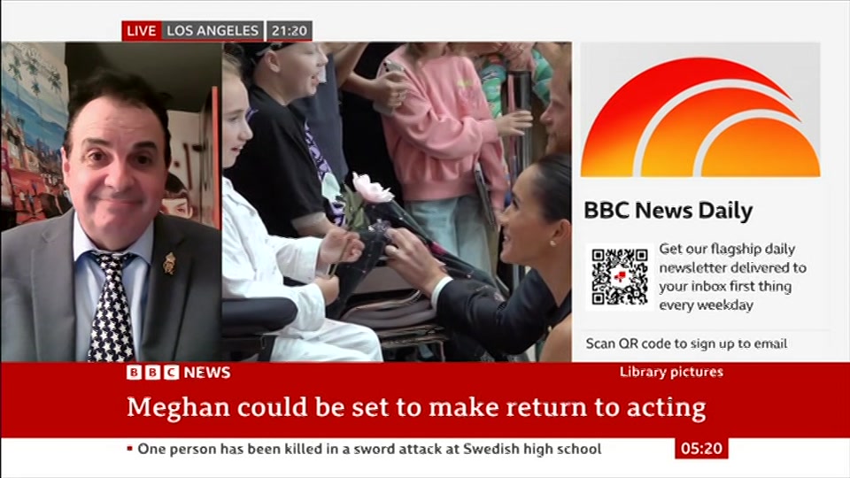Broadcast still at 20m. BBC News, 22 August 2026.