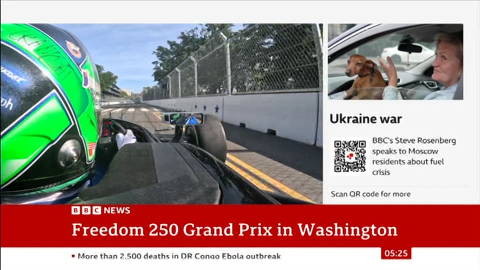 Broadcast still at 25m. BBC News, 22 August 2026.