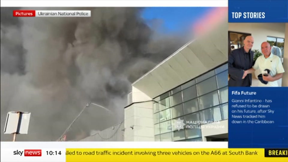 Still from Sky News at 14:00
