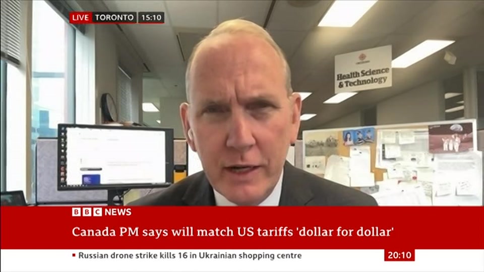 Broadcast still at 10m. BBC News, 22 August 2026.